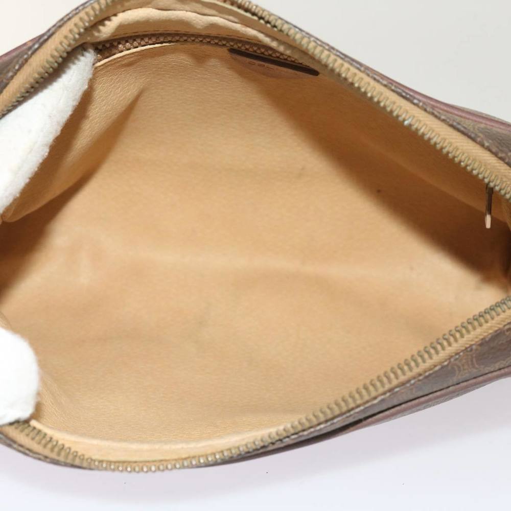 CELINE Macadam Canvas Clutch Bag PVC Brown Auth 65270 - Picture 10 of 16